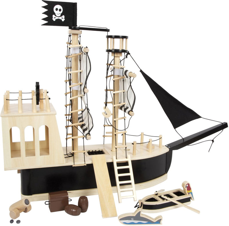 Load image into Gallery viewer, Small foot - houten poppenhuis piratenboot
