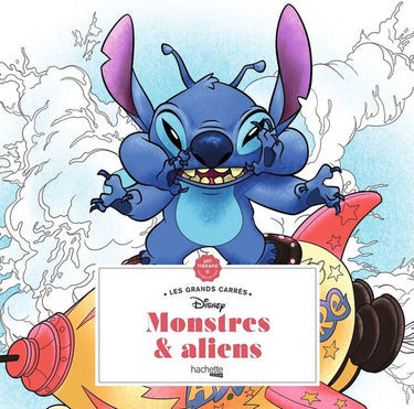 Hachette heroes disney les grands carrés monstres aliens - - kleurboek voor volwassenen