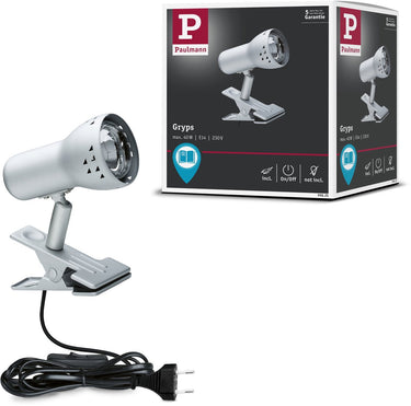 Paulmann klemspot gryps staal geborsteld 230v e14
