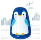 Goki muziekdoos: goedenacht kleine pinguin h11,5xdiam,7,5cm, melodie la-le-lu, in hout