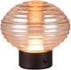 Rl live your light reality earl - tafellamp - zwart mat - incl. 1x smd 2w - touch functie - oplaadbaar - snoerloos - amber glas