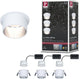 Paulmann led-inbouwlamp 3-step-dim gil coin basisset ip44 rond 68 mm coin 3x6w 3x470lm 230v dimbaar 2700k wit mat, staal geborsteld