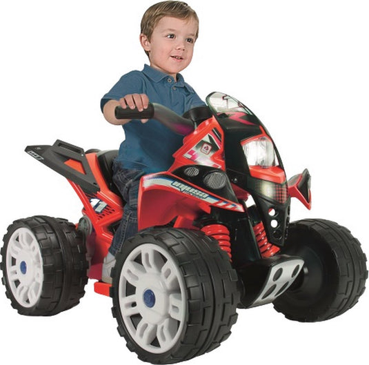 Injusa the beast elektrische kinderquad 12v rood zwart