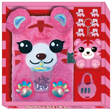 Dagboek met slot pluche - little tiger