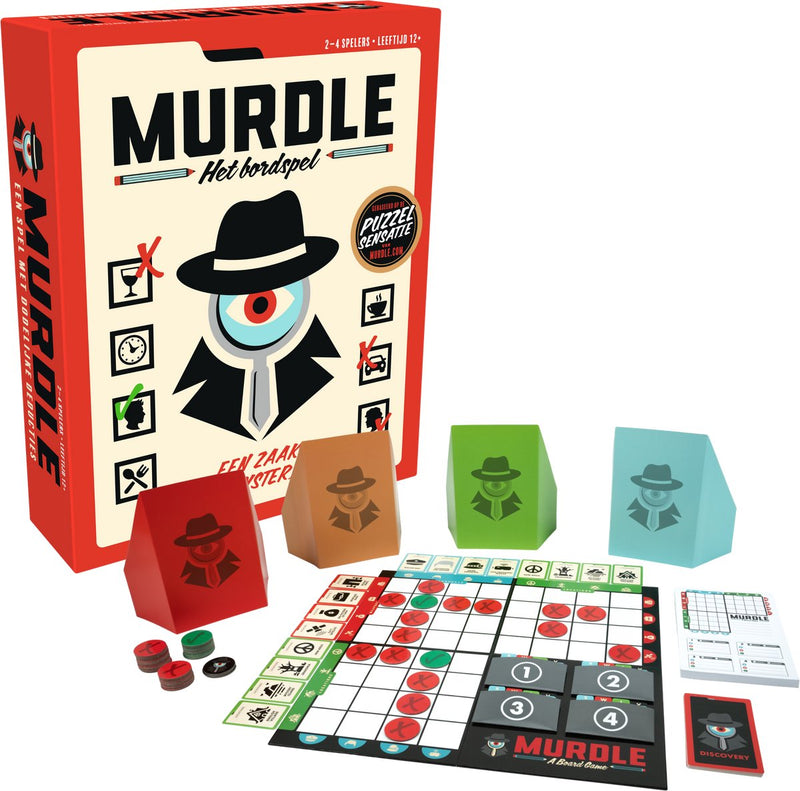 Load image into Gallery viewer, Goliath murdle het bordspel - breinbreker - bordspel - crime spel - deductief redeneren - 2 tot 4 spelers
