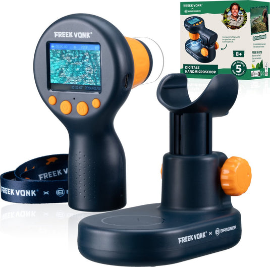 Freek vonk x bresser handmicroscoop - digitaal scherm - tot 600x vergroten - incl. standaard en accessoireset