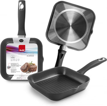 Ibili induplus grillpan - aluminium - 18x18cm