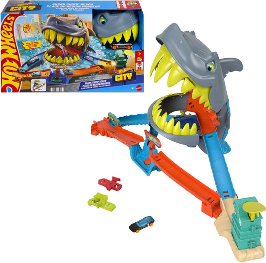 Hot wheels city plage shark chomp racebaan