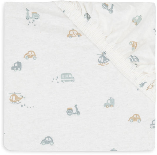 Jollein baby - hoeslaken jersey 70 75x140 150cm - ledikant babybed - zacht katoen - on the go