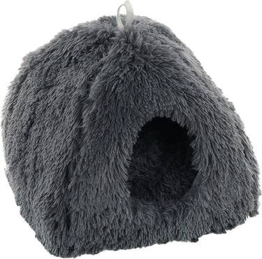 Flamingo kattenbed – katten slaapmand – kattenhuis – kattenhol – cat cave – grijs, 39 x 39 x 42 cm – slaapplaats krems