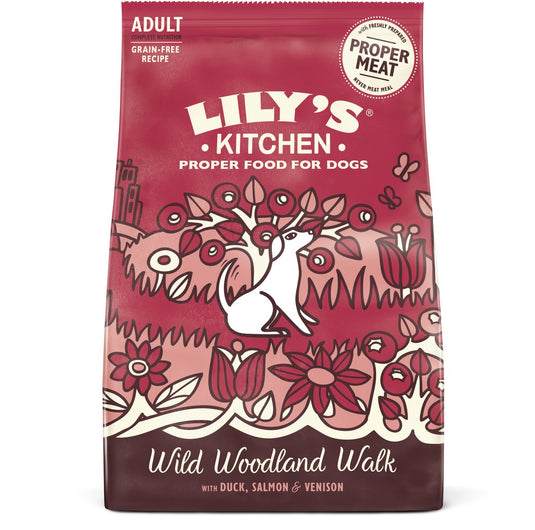 Lily's kitchen - hondenvoer - droogvoer - eend, zalm en hert - 12 kg