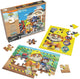 Spin master games houten puzzel cartoon rubble crew 3x24 stukjes in houten box.