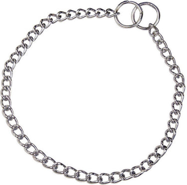 Hs sprenger dog collar silver 2,5 mm links twisted (50 cm)