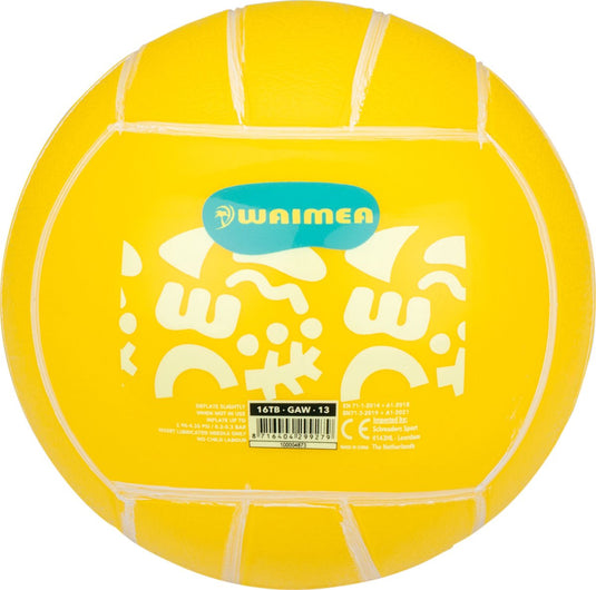 Waimea strandbal pvc - 13 cm - fluorgeel - 13