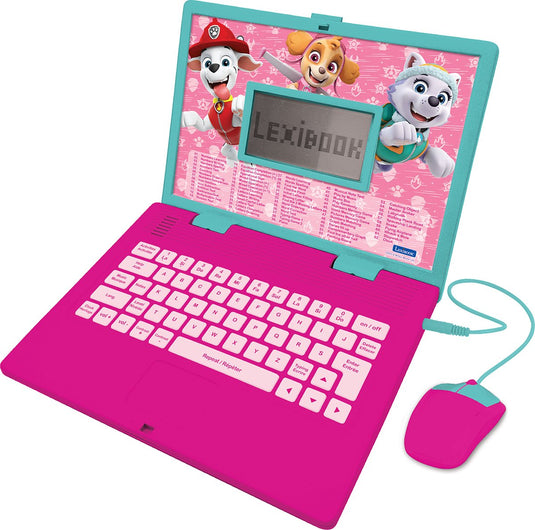 Lexibook ordinateur portable éducatif bilingue la pat patrouille girly (fr en)