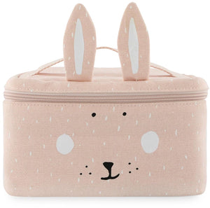 Trixie lunchtas - mrs. rabbit - koeltas voor kinderen - met naamlabel - thermische tas voor lunch - roze - konijn