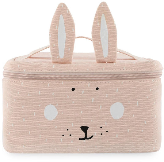 Trixie lunchtas - mrs. rabbit - koeltas voor kinderen - met naamlabel - thermische tas voor lunch - roze - konijn