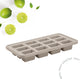 The original foodcube – babyvoedingbewaarbakje – meal prep bakje – diepvriesbakje – vershoudbakje – 100% siliconen vriezer tray met deksel – bpa vrij – geschikt voor vriezer, magnetron, oven vaatwasser – 12x30ml - sand