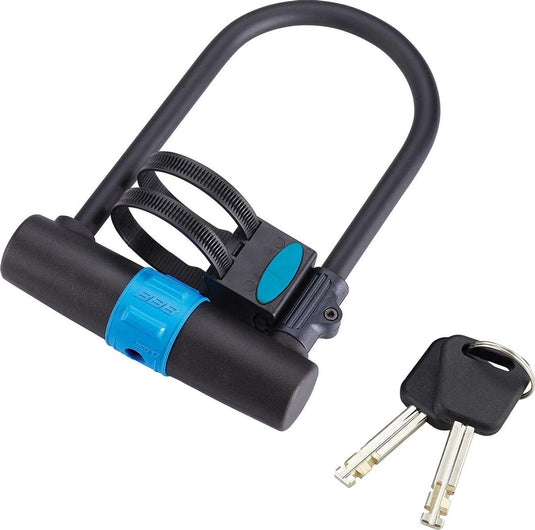 Bbb cycling u-vault fietsslot - beugelslot fiets - u-vorm - sleutelslot - zwart - 25 x 17 cm - bbl-28
