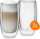 Zwilling sorrento dubbelwandig latte macchiato glas - 350 ml - 2 stuks