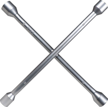 Carpoint kruissleutel – 17 19 21 22 mm – volledig staal – 35 x 35 cm – ideaal voor bandenwissel – sterk betrouwbaar