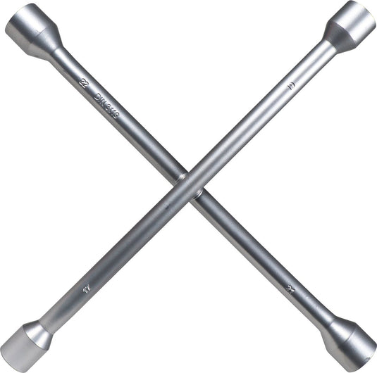 Carpoint kruissleutel – 17 19 21 22 mm – volledig staal – 35 x 35 cm – ideaal voor bandenwissel – sterk betrouwbaar