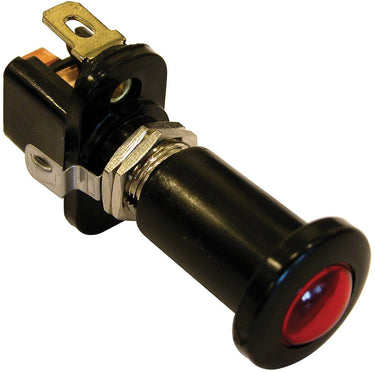 Carpoint trekschakelaar met rode indicator – 12v inbouwschakelaar – verlichte trekschakelaar – compact design – zwart