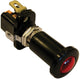 Carpoint trekschakelaar met rode indicator – 12v inbouwschakelaar – verlichte trekschakelaar – compact design – zwart