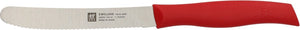 Zwilling twin grip rood mes universeel getand 12 cm 38095-121