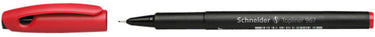 Schneider schrijfwaren schneider fineliner - topliner 967 - lijnbreedte 0,4 mm - rood - doos a 10 stuks - s-9672