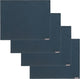 Ddddd - kit - 4x placemat - set van 4 stuks - luxe tafeltextiel - 35x45 cm - blauw