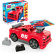 Mega bloks bouw en rij raceauto lokkenspeelgoed met rollende wieltjes - 26 stukjes