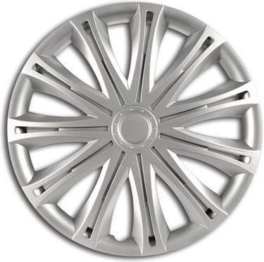 Car plus wieldoppen alabama 16 inch abs zilver set van 4