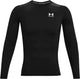 Under armour ua hg armour comp ls-blk heren sportshirt- zwart - wit
