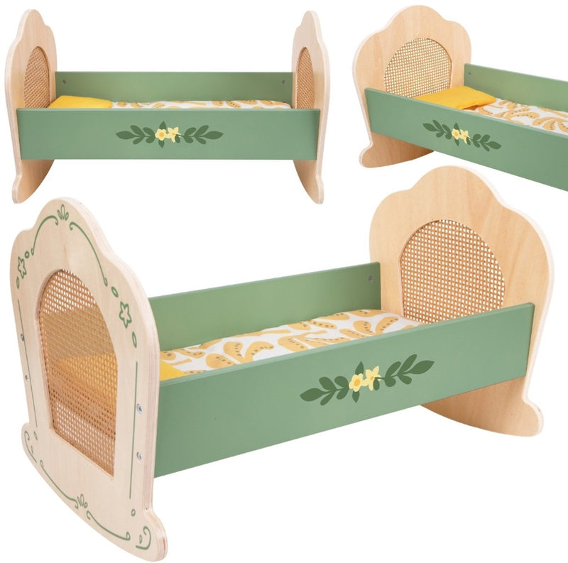 Afbeelding laden in galerijviewer, Classic world wooden cradle vintage doll bed - uni
