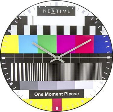 Nextime testpage dome – wandklok – 35 cm – bol glas – multicolor