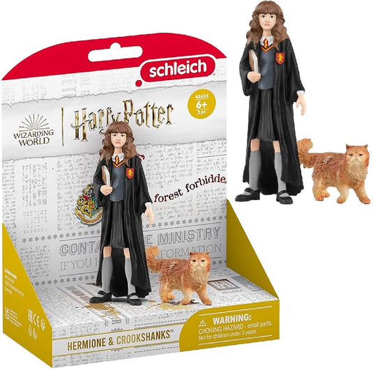 Schleich wizarding world - hermelien griffel en knikkebeen - hermione granger crookshanks - harry potter - 42635