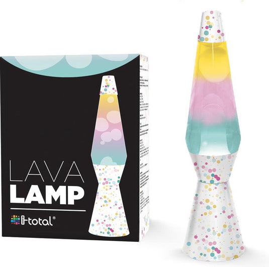 I-total lavalamp - lava lamp - sfeerlamp - 40x9.2 cm - glas aluminium - 30w - bubbles - xl1780