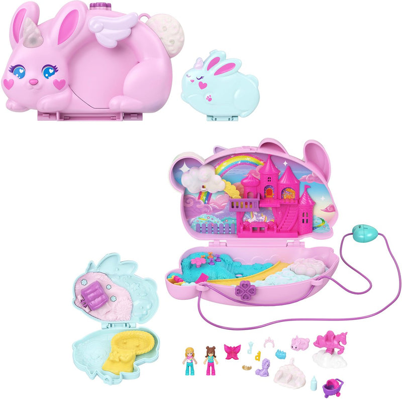 Load image into Gallery viewer, Polly pocket 2-in-1 konijntjesplezier - tasje met compacte speelset
