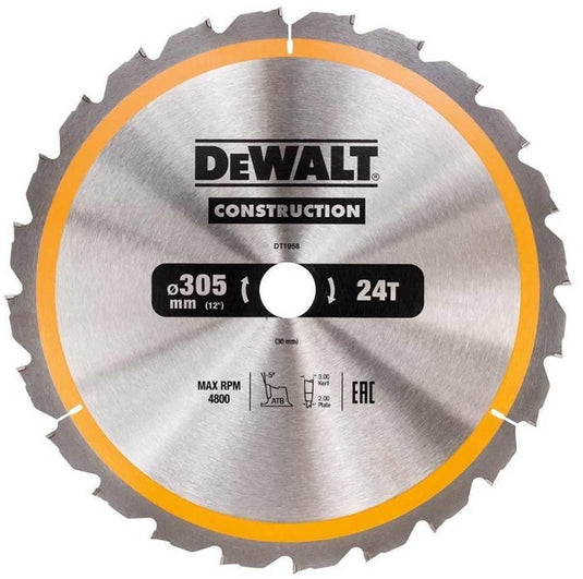 Dewalt accessoires dewalt dt1960-qz - cirkelzaagblad - 305mm - 60 tanden - atb geometrie