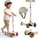Lionelo jessy kinderstep + kinderhelm - step 3 wielen - leeftijdsgroep 3+ - max 50kg - led verlichting in de wielen - hoogte verstelbaar 65-70-75-80 cm