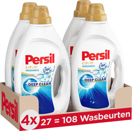 Persil gel expert color freshness by silan - vloeibaar wasmiddel - gekleurde was - hygiënische frisheid - 4 x 27 wasbeurten