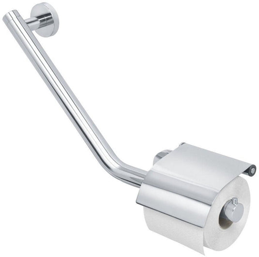 Tiger boston - comfort safety - handgreep - wandbeugel met wc rolhouder met klep - links - rvs gepolijst
