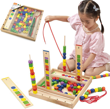 Vigatoys viga toys - kralenspel - kleur vorm volgorde