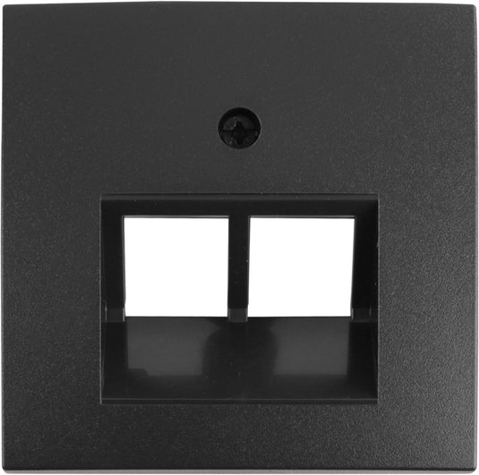 Berker s1 centraalplaat - telefoon data - 2 x 8-polig - antraciet