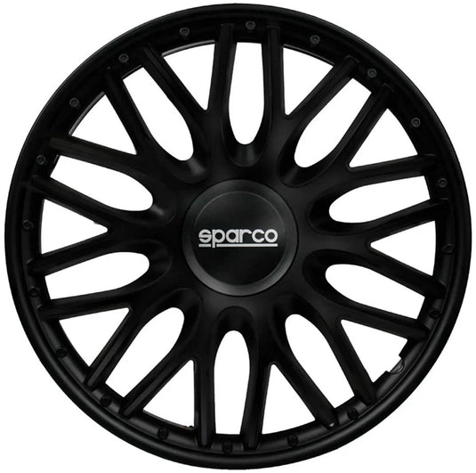 Sparco wieldoppen roma - 15-inch - zwart - set van 4 stuks