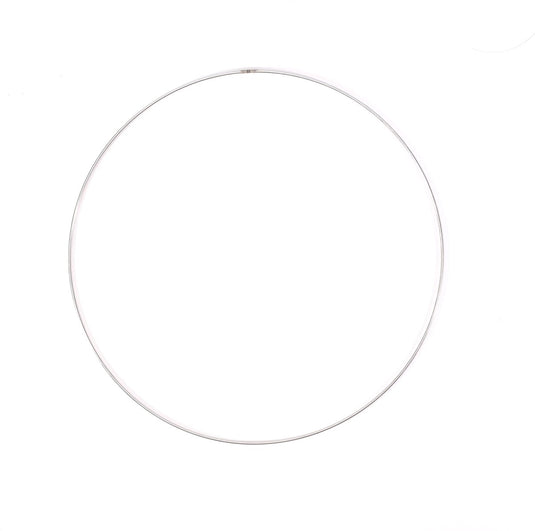 Creativ company metalen draad ring 30 cm knutselmateriaal wit.