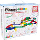 Picasso tiles tactic - constructiespeelgoed - magnetic tiles - magnetische tegels - race track - stem speelgoed - magnetische racebaan met 2 led auto's - 50-delig - vanaf 3 jaar
