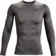 Under armour ua hg armour comp ls-gry heren sportshirt - carbon heather - zwart