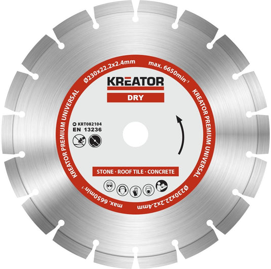 Kreator krt082104 diamantschijven set – ø230mm – universeel